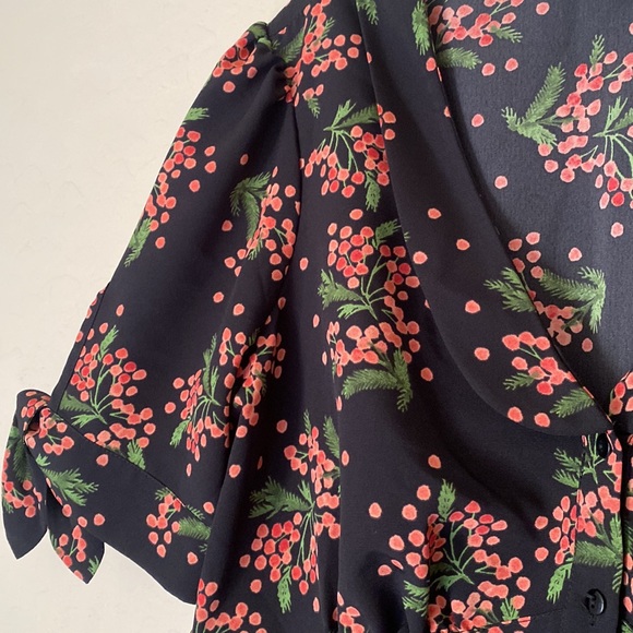 ModCloth Lace & Mesh, large, floral button up dress - Picture 4 of 8